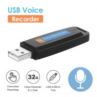 Professional Rechargeable U-Disk Portable USB Digital Audio Voice Recorder Pen Support TF Card Up to 32GB Dictaphone Flash Drive