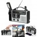 Portable Multifunctional Radio Hand Crank Solar Crank Dynamo Powered AM/FM/SW1 Weather Radio with Flashlight LED Reading Light