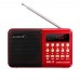 3W Portable TFT Radio Music Speaker Support FM MP3 USB Charger 18650 Battery