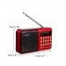 3W Portable TFT Radio Music Speaker Support FM MP3 USB Charger 18650 Battery