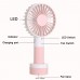 Mini Handheld Fan with Colorful Light Sports Portable Rechargeable USB Fan with Standing Base 3 Speed Desktop Fan for Outdoor