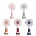 Mini Handheld Fan with Colorful Light Sports Portable Rechargeable USB Fan with Standing Base 3 Speed Desktop Fan for Outdoor