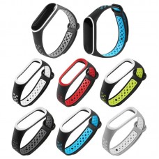 Silicone Porous Breathable Adjustable Watch Band Bracelet Wrist Strap Replacement for Xiaomi Mi Band 3 Smart Accessories