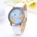 Hot Selling Airplane Map Dark blue Watch Rotating  Fashion Map Belt airplane hands watch