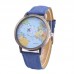 Hot Selling Airplane Map Dark blue Watch Rotating  Fashion Map Belt airplane hands watch