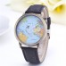 Hot Selling Airplane Map Dark blue Watch Rotating  Fashion Map Belt airplane hands watch