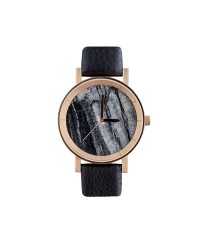 marble dial watch Luxury Leather Quartz watch Unisex wrist Black marble watch