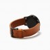 Hot Sale Unique Design Stainless steel Tan Color Genuine Leather strap Watch