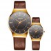 Fashion Casual Quartz Wristwatches Black Luxury Watch Waterproof Men Women Pair Watches