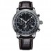 classic style black leather strap stainless steel case back PVD plating chronograph designer watches for man