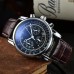 classic style black leather strap stainless steel case back PVD plating chronograph designer watches for man