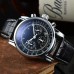 classic style black leather strap stainless steel case back PVD plating chronograph designer watches for man