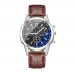 Fashion Business style Gift Quartz Watch Zinc alloy case leather Strap Men's Watch