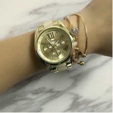 Factory direct sales Fashion waterproof Zinc alloy case Metal strap Lady watch