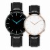 Minimalist design thin stainless steel case swiss ronda movement genuine leather strap 3ATM waterproof daniel kendall watch